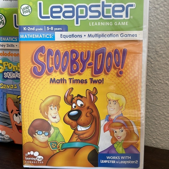 NIB Leapfrog Leapster Learning Games Disney SpongeBob Scooby - Picture 5 of 7